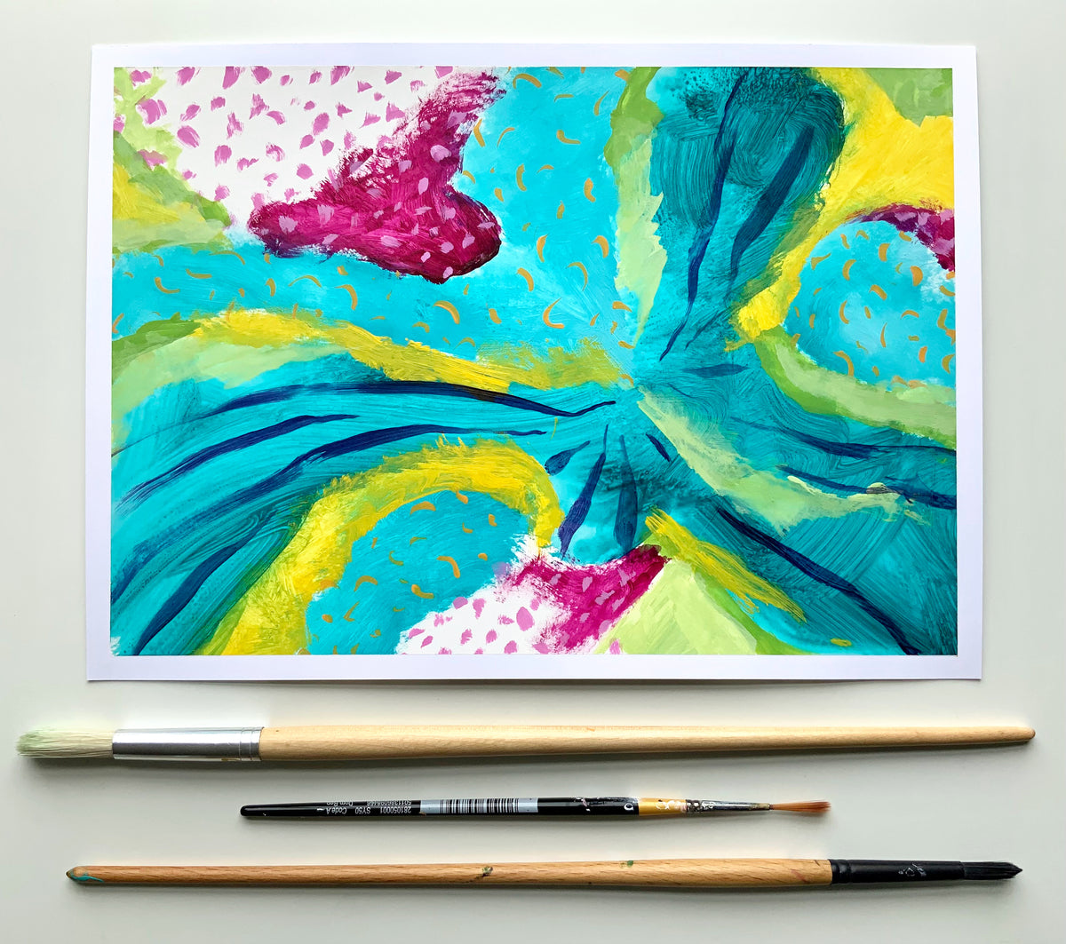 Floral Abstract Painting, A4