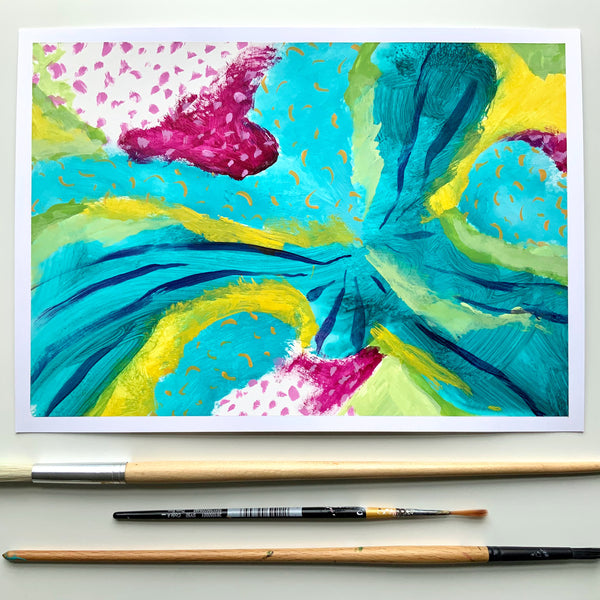 Floral Abstract Painting, A4