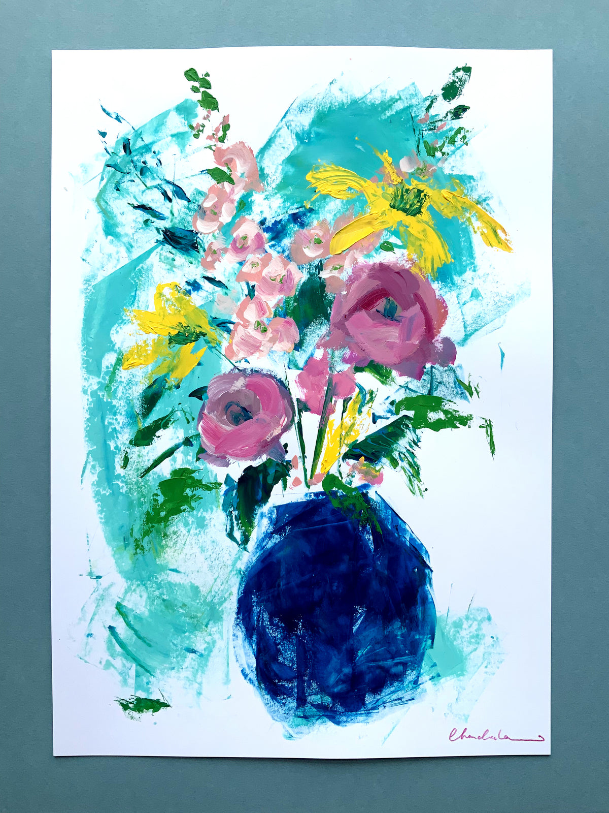 Loose Floral Painting, A3