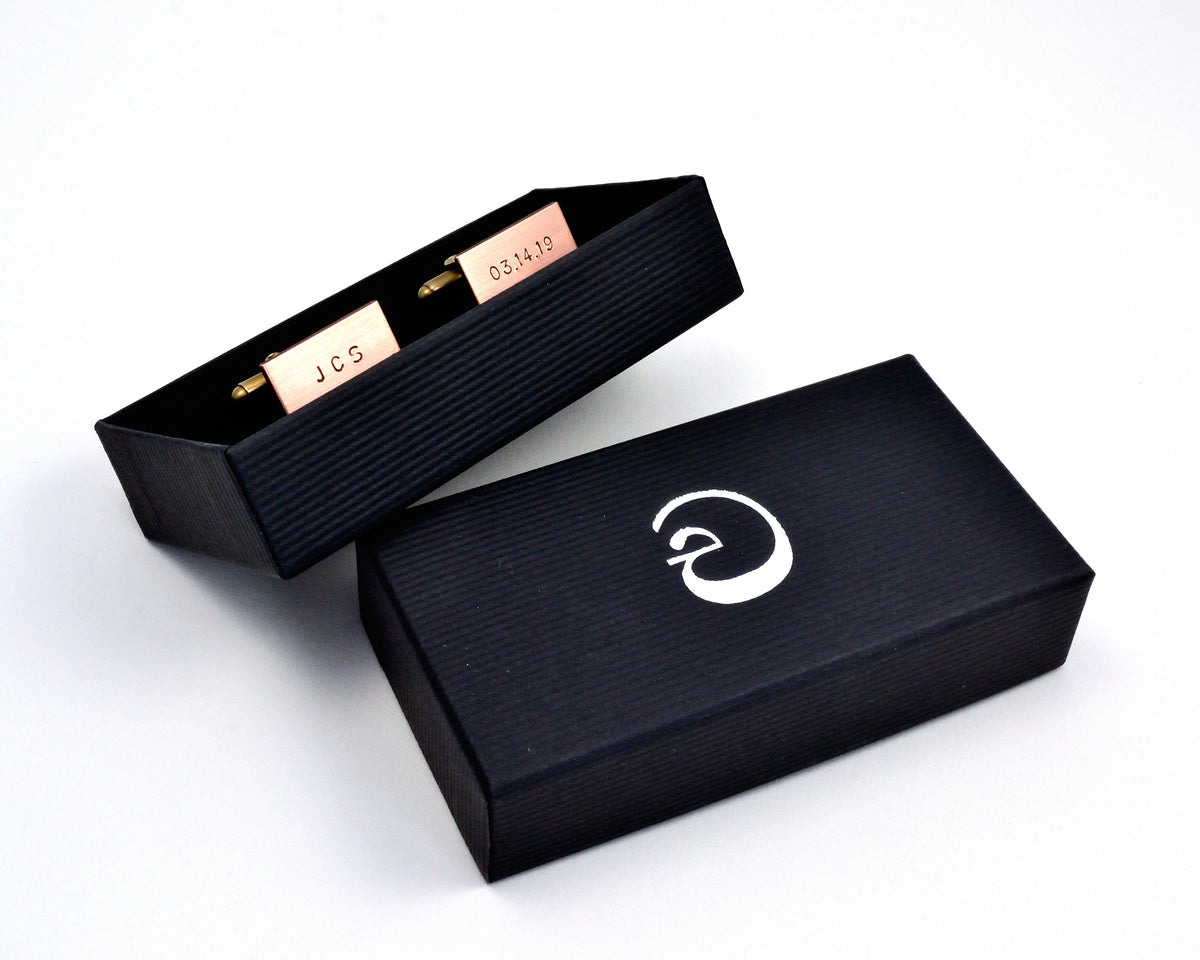 Personalised Cufflinks, Copper 7th Anniversary Gift