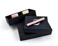 Personalised Mens Gift Set, Rustic Copper Cuff Links and Tie Clip