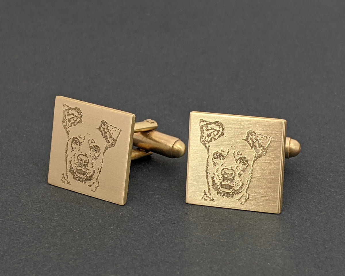 Pet Portrait Cuff Links, Custom Pet Photo Cuff Links, Dog Lover Gift