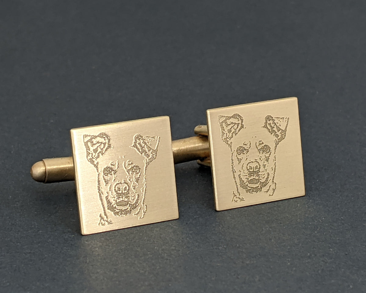 Pet Portrait Cuff Links, Custom Pet Photo Cuff Links, Dog Lover Gift