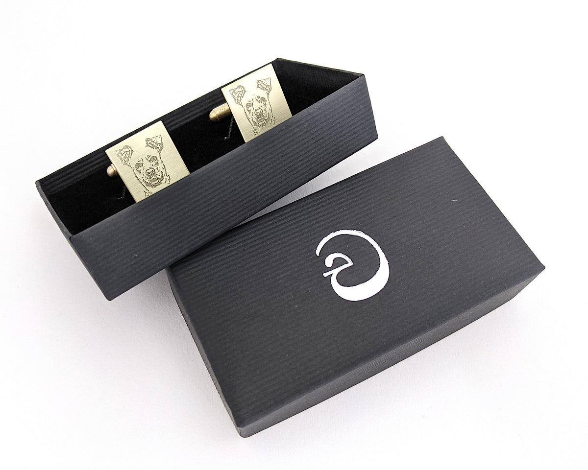Pet Portrait Cuff Links, Custom Pet Photo Cuff Links, Dog Lover Gift