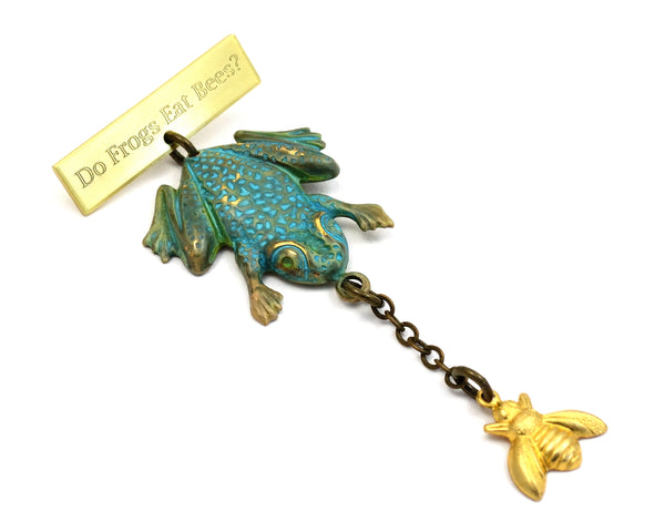 Frog Brooch, Quirky Pin