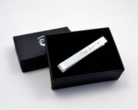 Silver Handwriting Tie Bar, Engraved with your Custom Handwriting