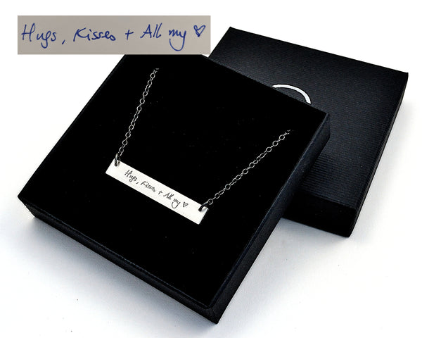 Personalised Handwriting Necklace in Sterling Silver