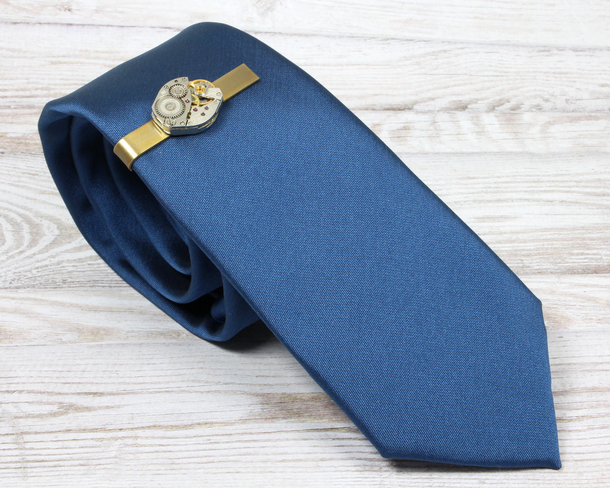 Custom Steampunk Tie Clip, Personalised with Your Text