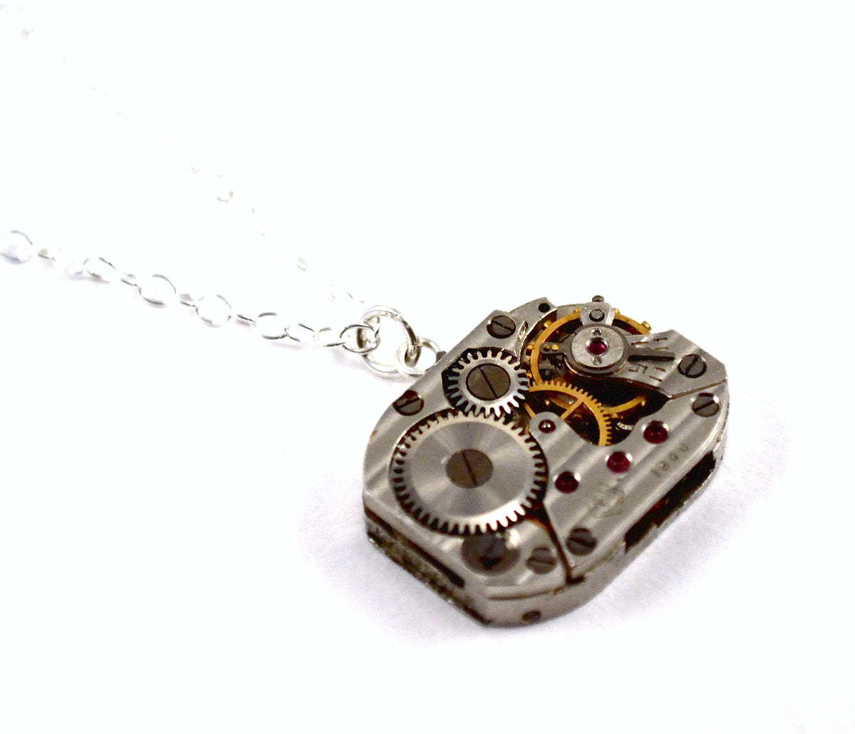 Watch Necklace, Sterling Silver