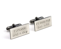 Sterling Silver Custom Cuff Links, GPS coordinates