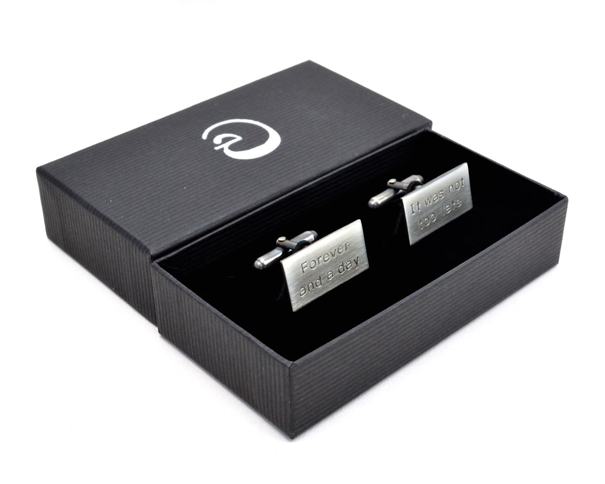 Sterling Silver Custom Cuff Links, GPS coordinates