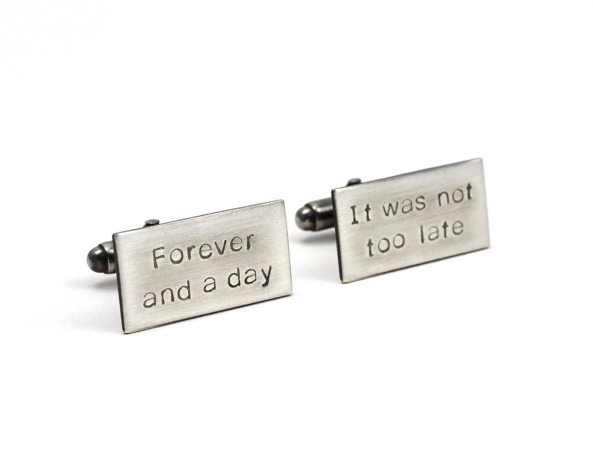 Sterling Silver Custom Cuff Links, GPS coordinates