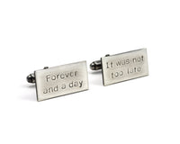 Sterling Silver Custom Cuff Links, GPS coordinates