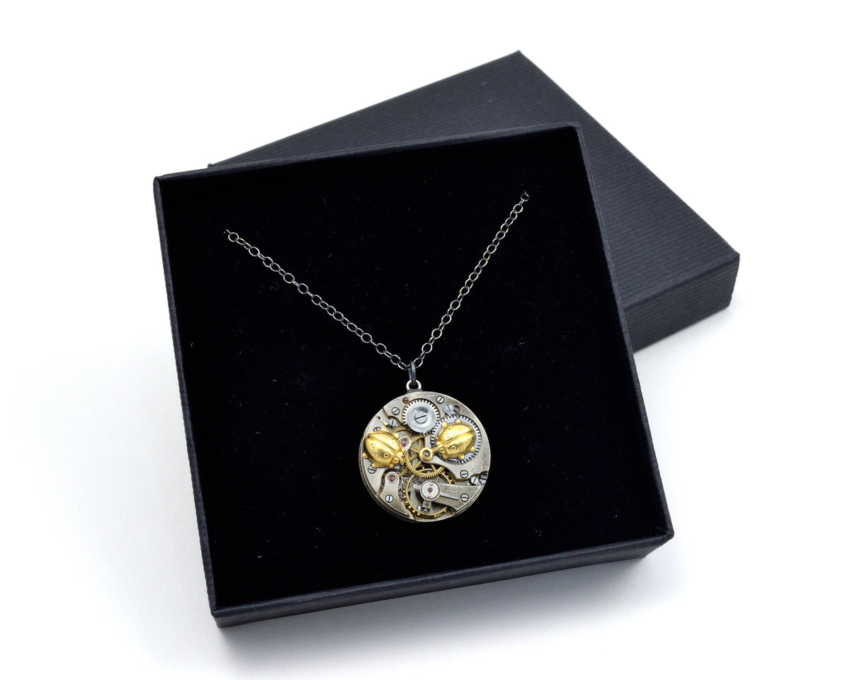 Steampunk Ladybug Necklace, Ladybird Pendant