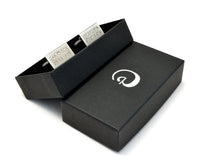 Sterling Silver Custom Cuff Links, GPS coordinates