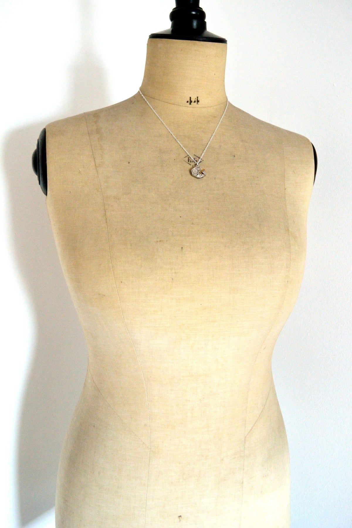 Watch movement necklace, Sterling Silver