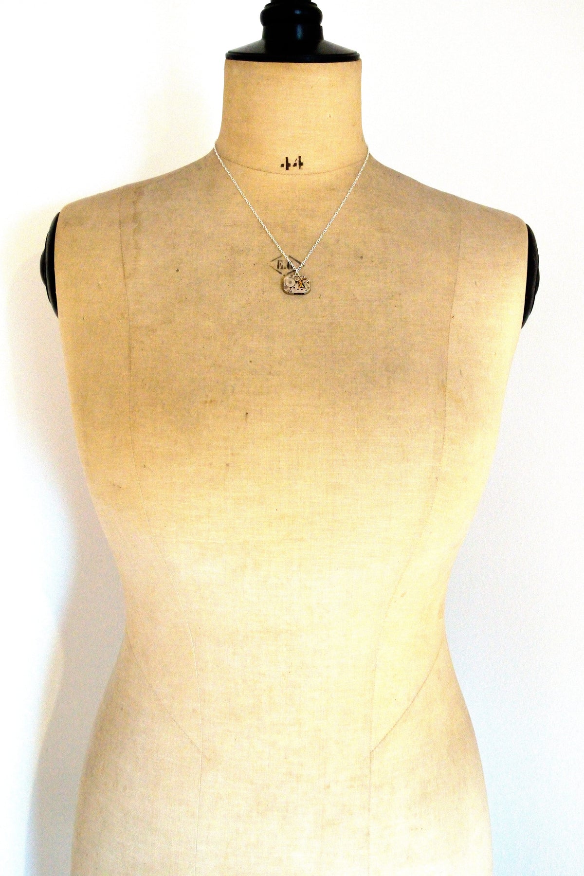 Watch Necklace, Sterling Silver
