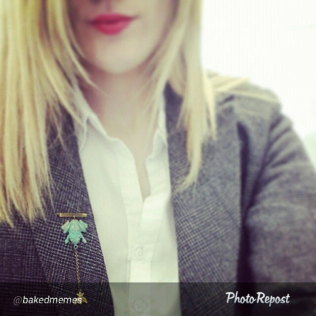 Frog Brooch, Quirky Pin