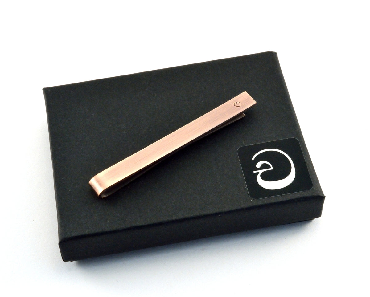 Heart Tie Clip, Secret Message, Groom Gift