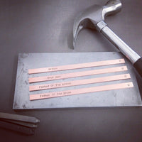 Personalised Copper Tie Bar, Groomsmen Gift