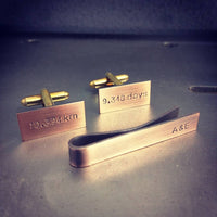 Personalised Cufflinks, Copper 7th Anniversary Gift
