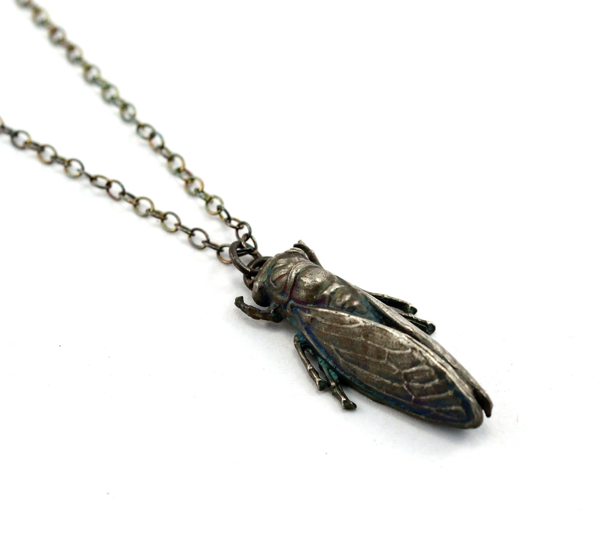 Silver Cicada Necklace
