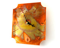 Small Wall Clock, Distressed Copper Wall Decor