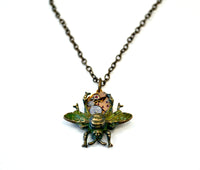 Steampunk Bee Necklace, Eric the Half a Bee