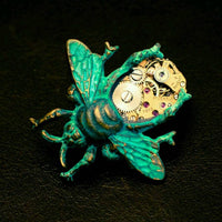 Steampunk Bee Pin, Clockwork