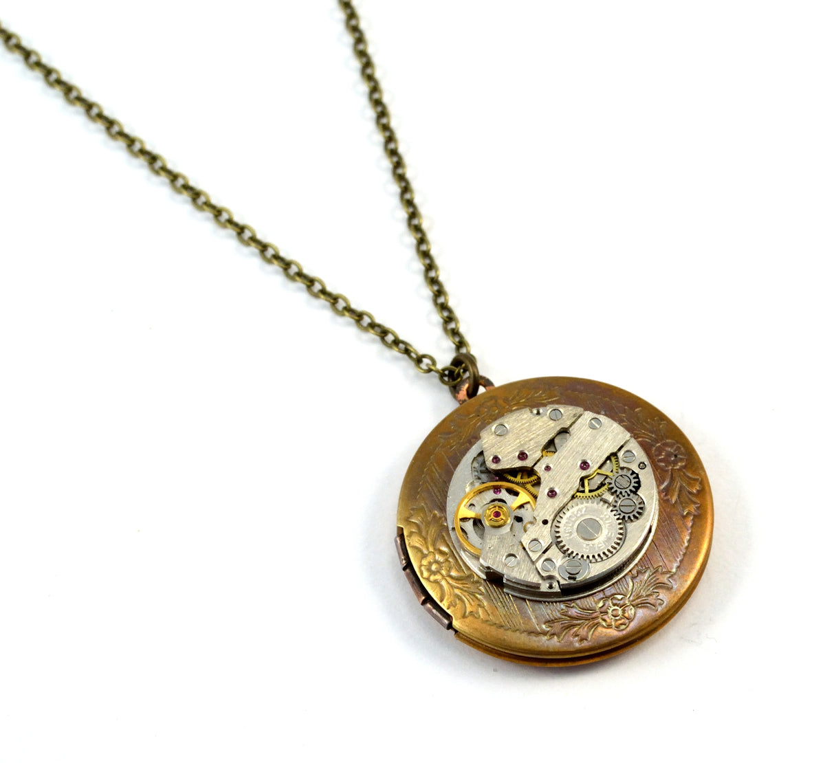 Steampunk Locket, Time Capsule Necklace