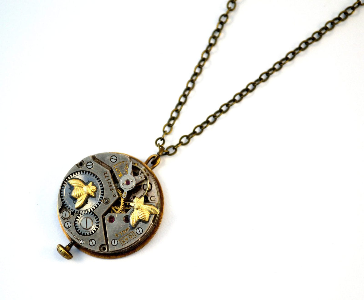 Steampunk Worker Bee Necklace