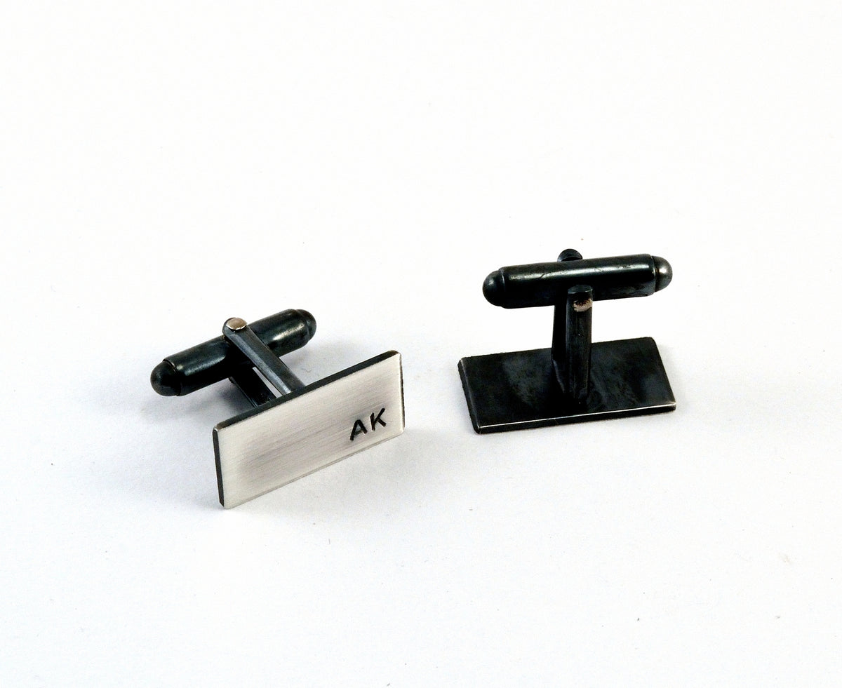Sterling Silver Initial Cuff Links, Personalised