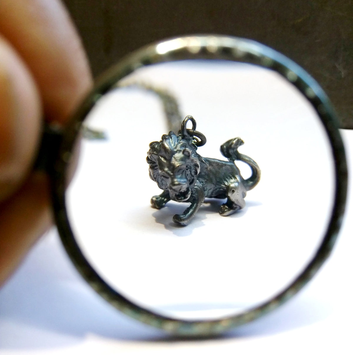 Sterling Silver Lion Necklace, Fierce Leo Pendant