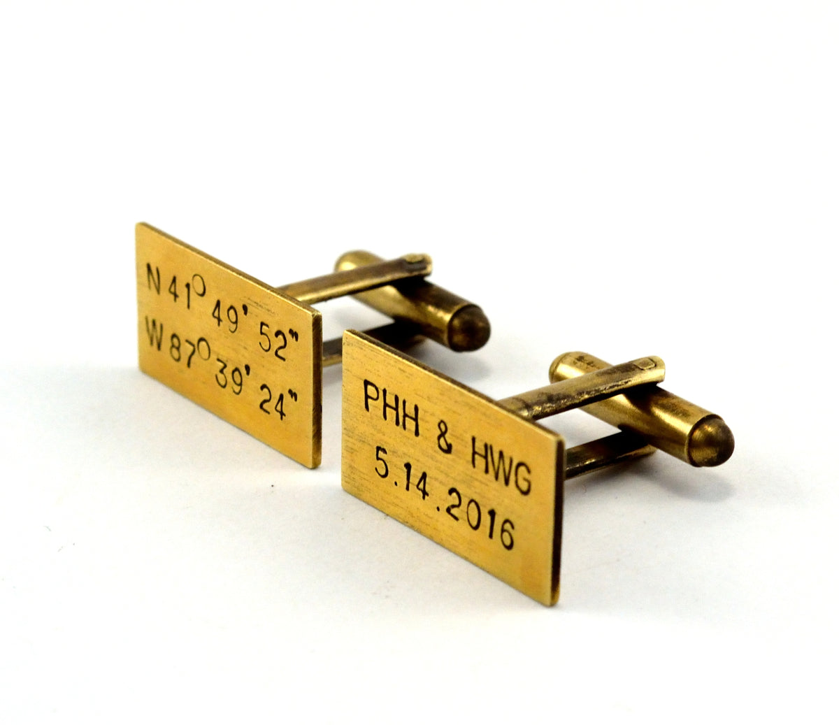 Wedding Cuff Links, GPS Coordinate, Custom