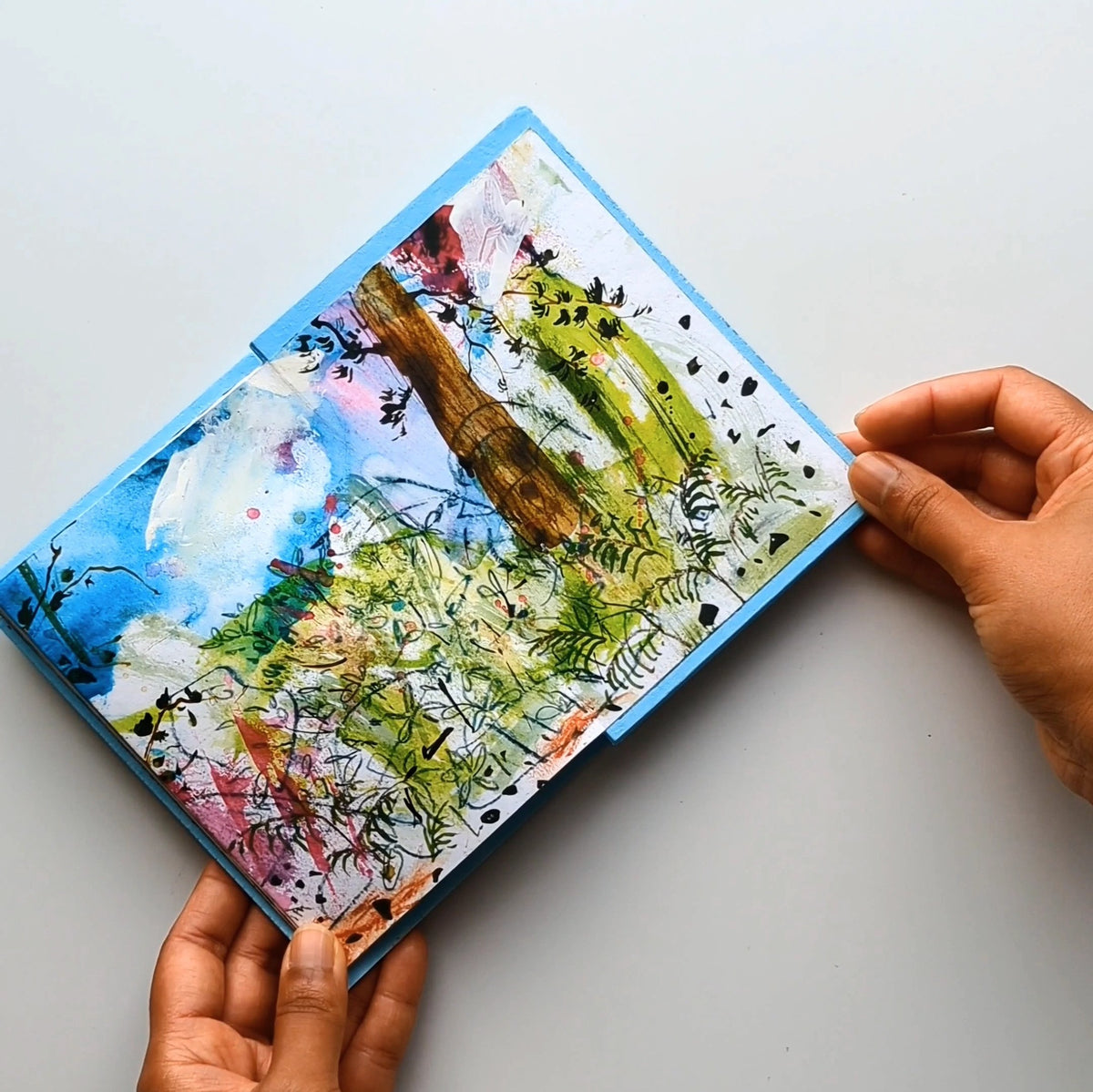 Handmade Concertina Sketchbook & Plein Air Painting at Wakehurst