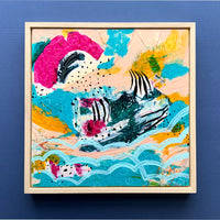 Abstract Painting, Rough Seas and Rainbows, Mixed Media