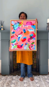 Colourful Abstract Painting, Chasing Clouds