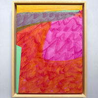 Abstract Painting inspired by Brighton Seafront and Colourful Beach Huts