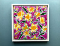Daffodils Painting on Cradled Wood Panel, Puckering Up I