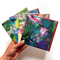 Art Greetings Cards, 6 ich Square, Set of 4