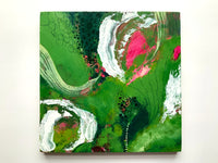Woodland Inspired Abstract Painting on Cradled Wood Panel, Serenity