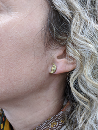 Crescent Moon Ear Suds Shown on Model