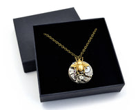 Steampunk Bee Necklace, Bee on Time!