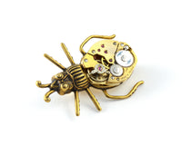 Clockwork Beetle Pin, Steampunk Bug Brooch