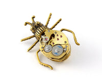 Clockwork Beetle Pin, Steampunk Bug Brooch