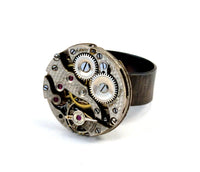 Clockwork Ring, Sterling Silver and Steel