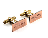 Personalised Cufflinks, Copper 7th Anniversary Gift
