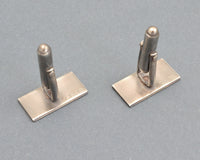 Silver Engraved Cuff Links and Tie Clip Set, Secret Message