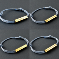 Engraved Mens Bracelet, GPS coordinate Gift for Him