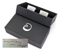 Handwriting Cuff Links in Sterling Silver